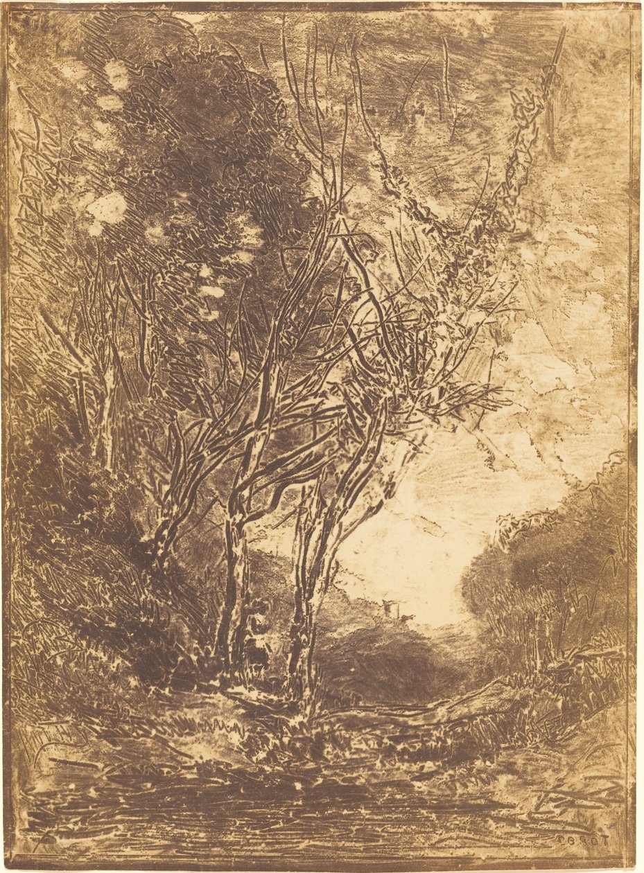 Zasadzka autorstwa Jean Baptiste Camille Corot