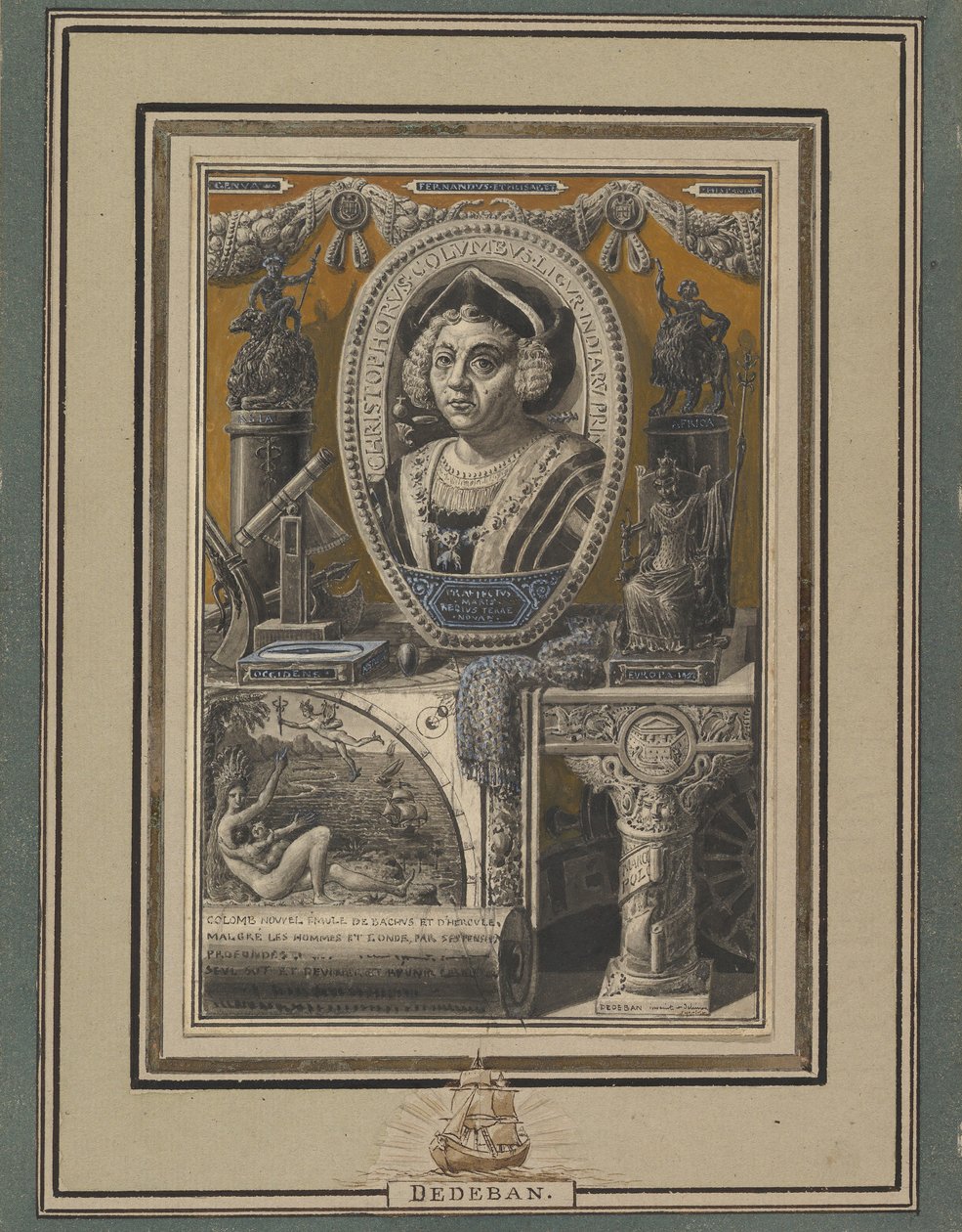 Krzysztof Kolumb, b.d. autorstwa Jean Baptiste Dedeban