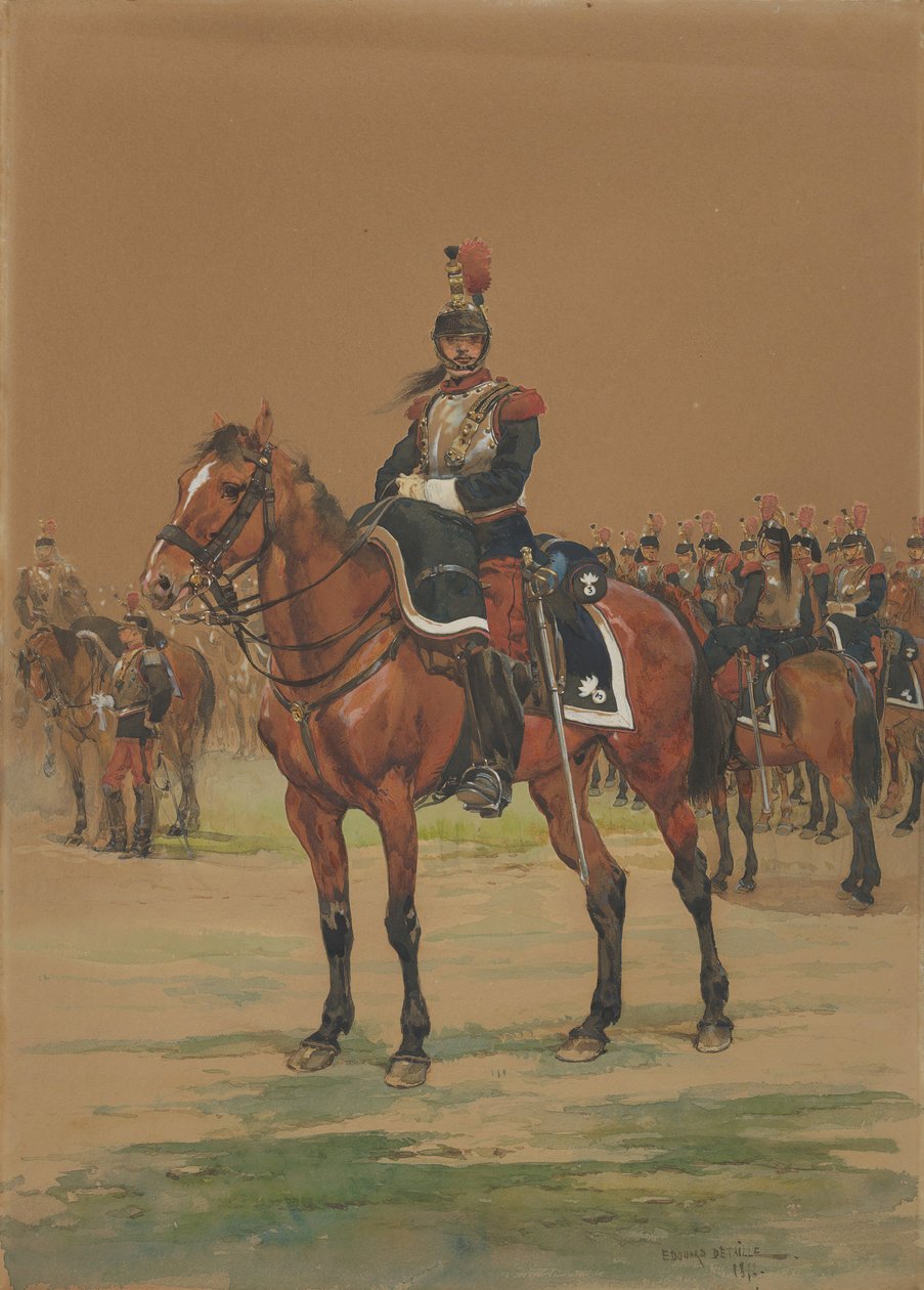 Kirasjer francuski, 1872. autorstwa Jean Baptiste Edouard Detaille