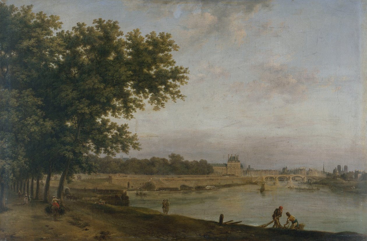 Tuileries i Pont Royal autorstwa Jean Baptiste Genillion