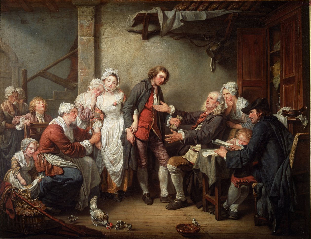 Porozumienie wiejskie autorstwa Jean Baptiste Greuze