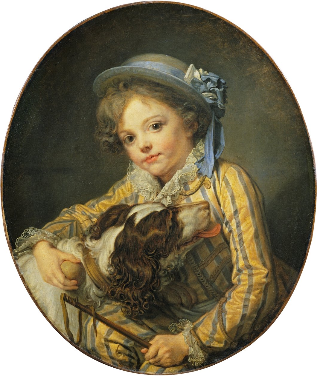 Młody chłopiec z psem autorstwa Jean Baptiste Greuze