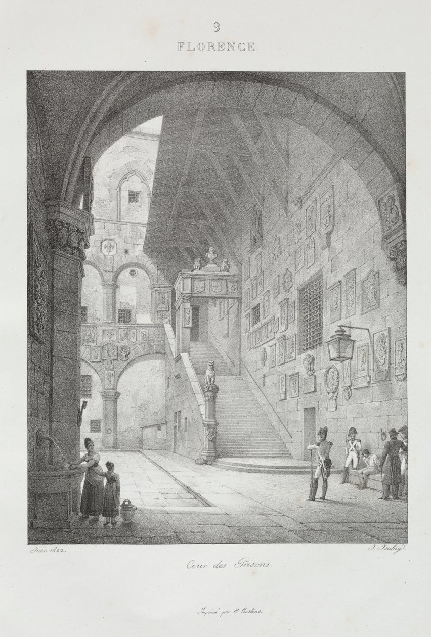 Wyjazd do Włoch w 1822 r. autorstwa Jean Baptiste Isabey