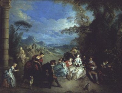 Champetre Concert (Koncert na wolnym powietrzu) autorstwa Jean Baptiste Joseph Pater