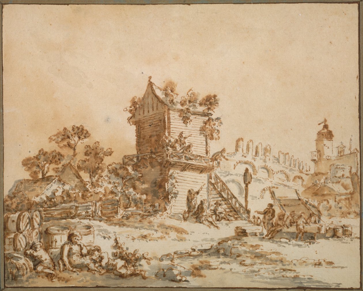 Tawerna Moskiewska, ok. godz. 1773. autorstwa Jean Baptiste Le Prince