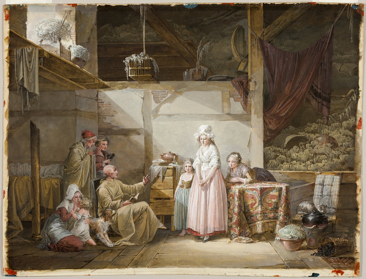 Modlitwa wieczorna autorstwa Jean Baptiste Mallet