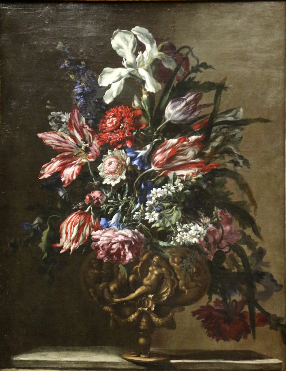 Kwiaty w wazonie. autorstwa Jean Baptiste Monnoyer