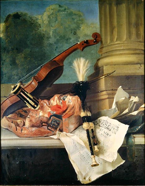 Atrybuty muzyki autorstwa Jean Baptiste Oudry