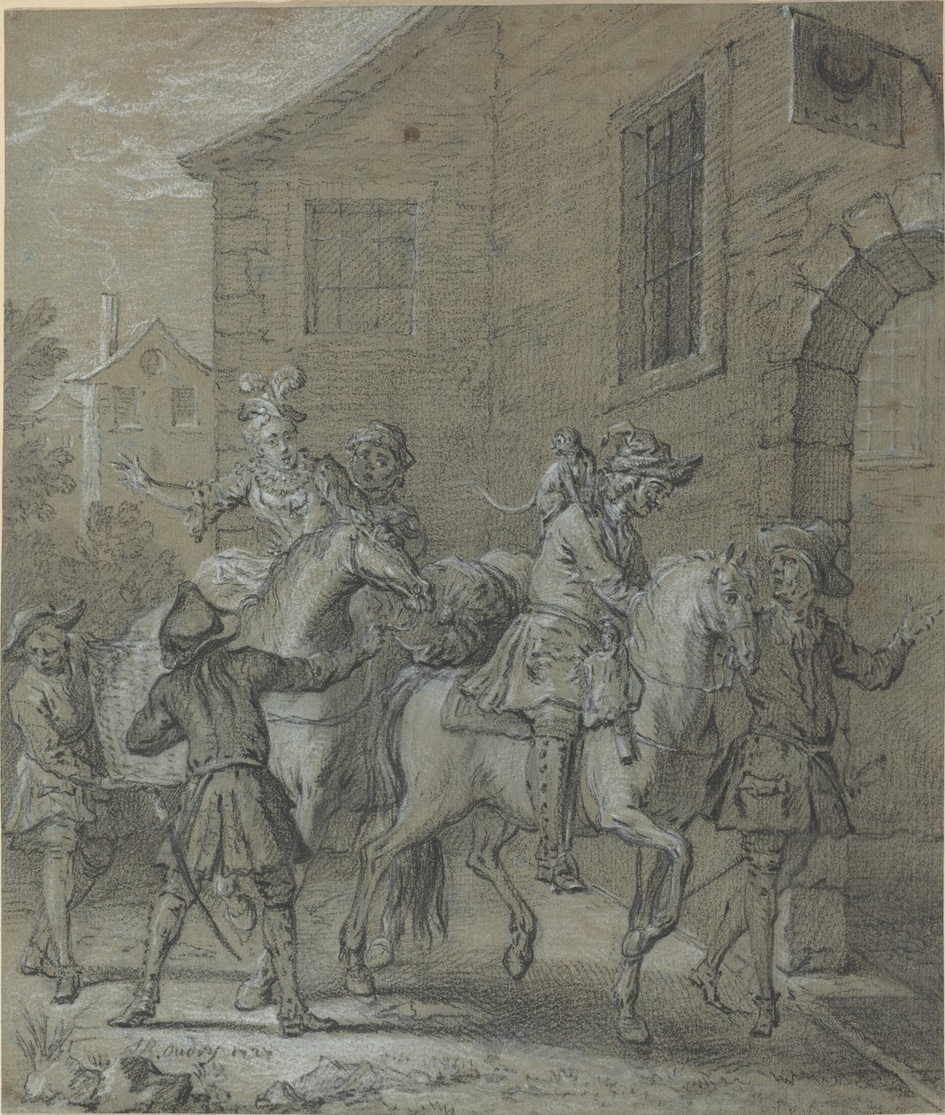 Pojawienie się Operatora w branży hotelarskiej autorstwa Jean Baptiste Oudry