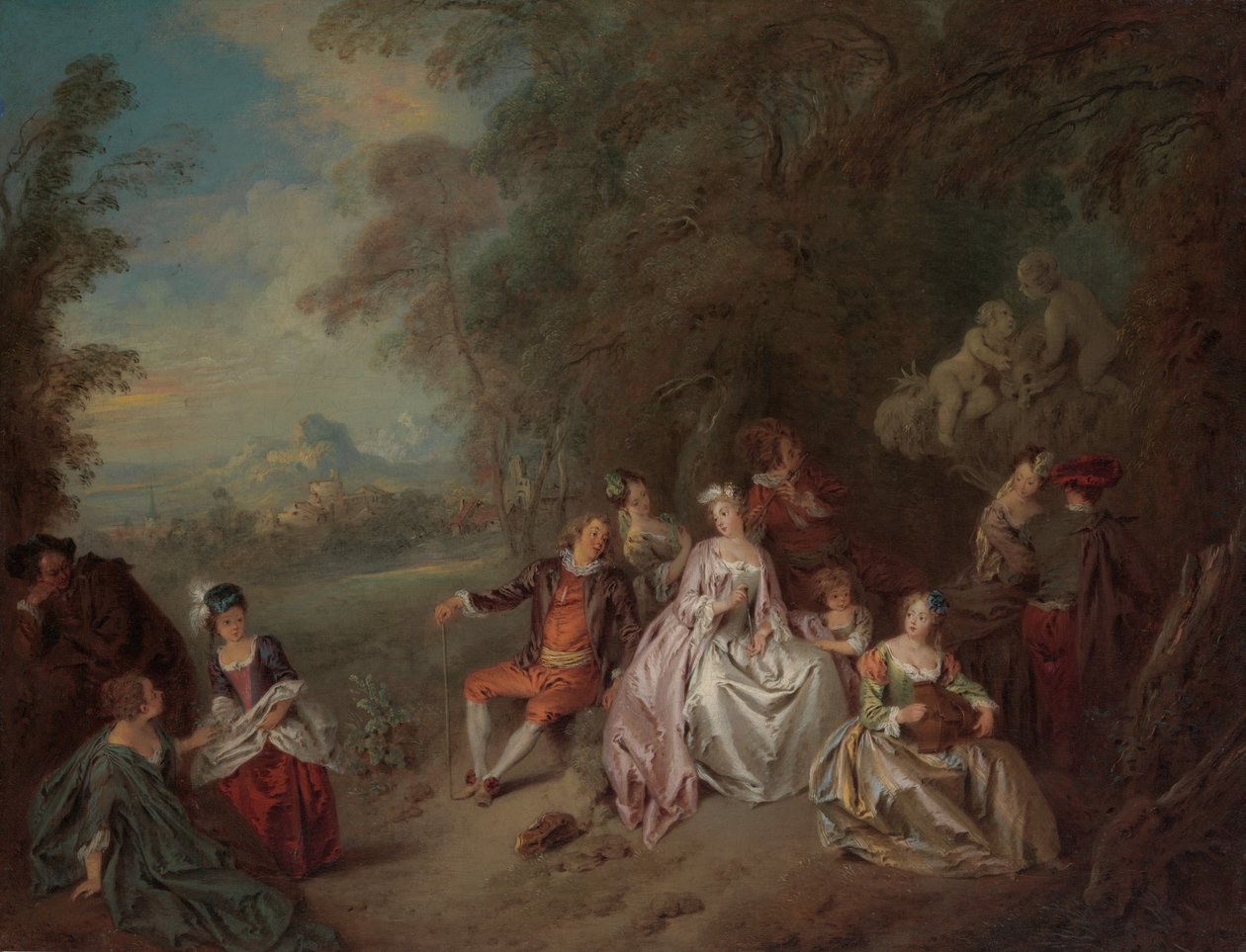 Koncert wiejski, ca. 1734. autorstwa Jean Baptiste Pater
