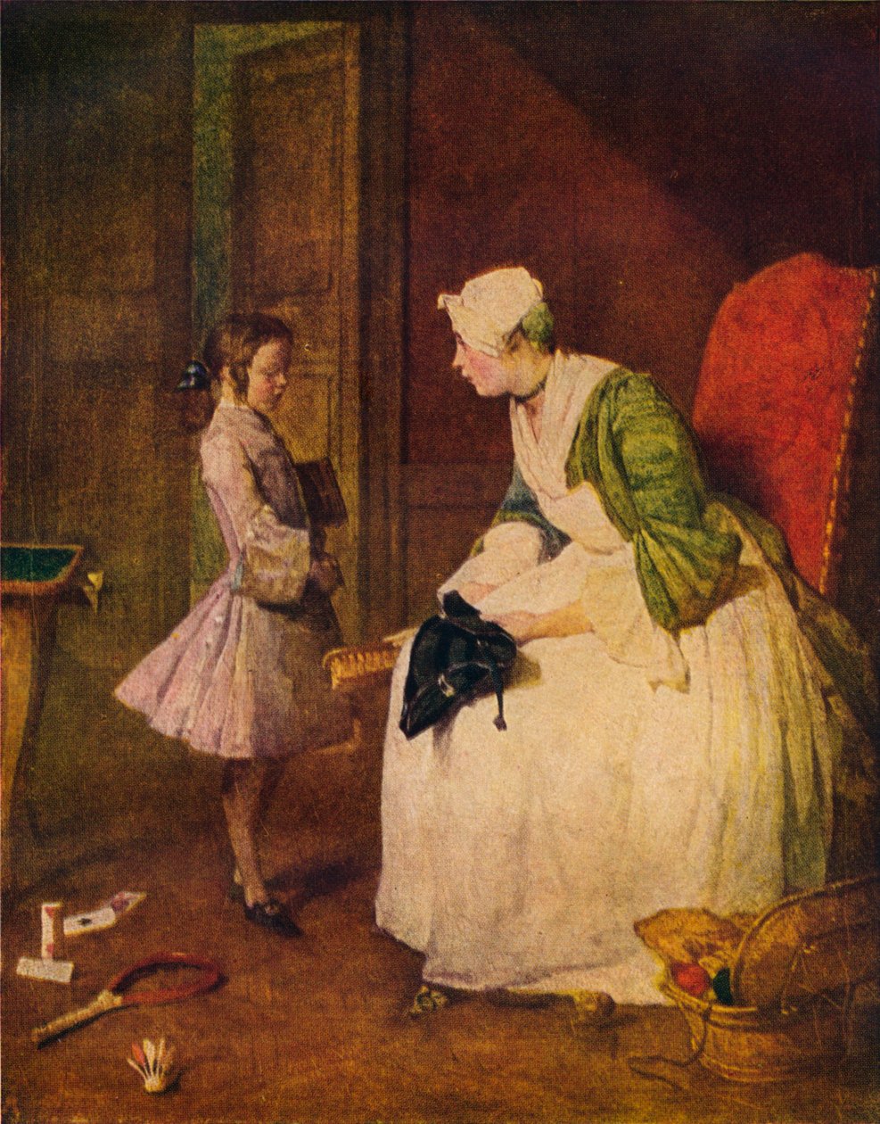 Napomnienie, XVIII wiek. autorstwa Jean Baptiste Simeon Chardin