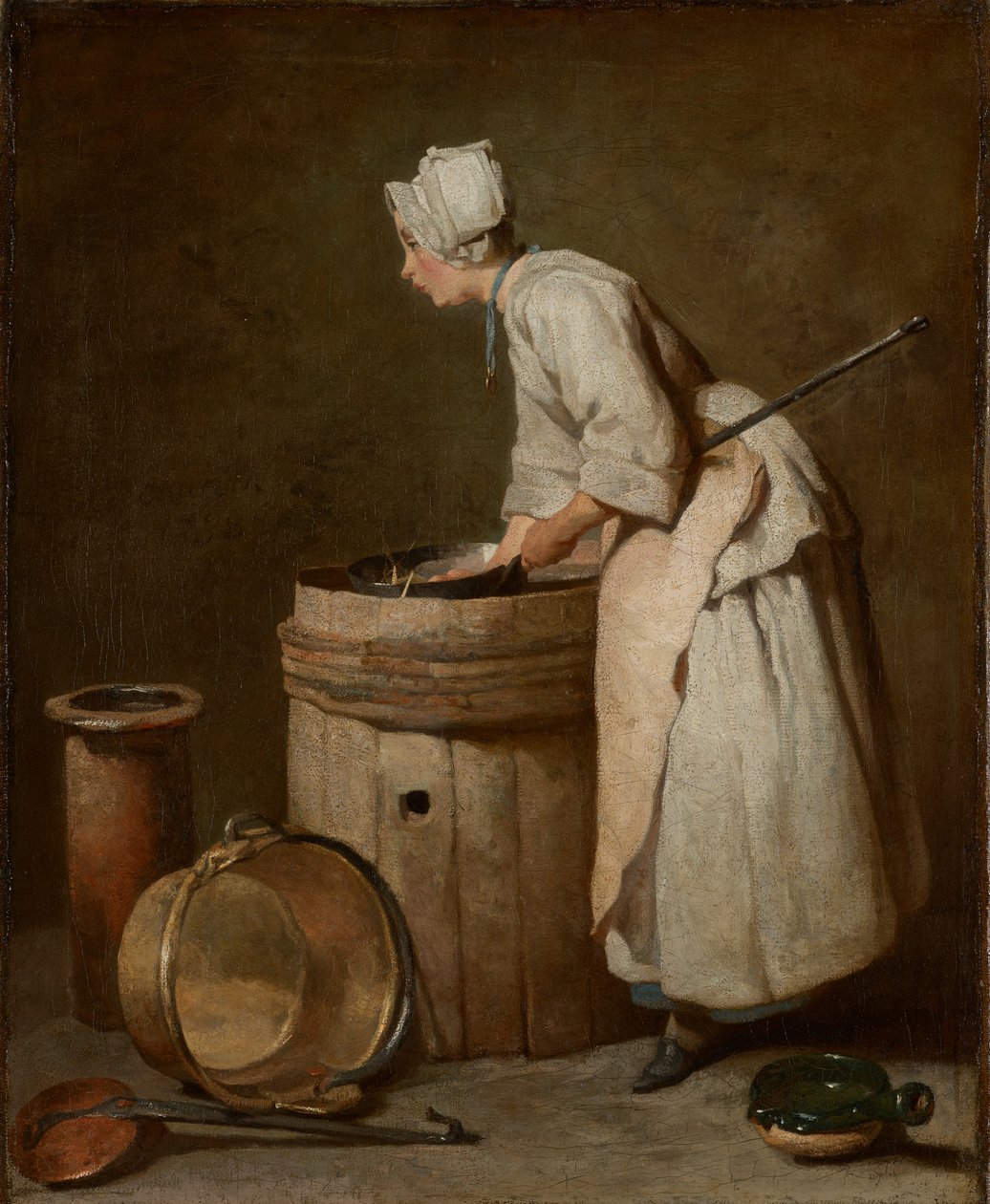 Pomywaczka, 1738 autorstwa Jean Baptiste Simeon Chardin