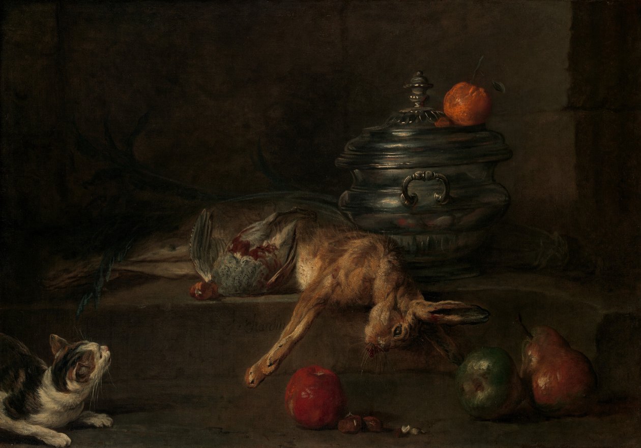 Srebrna waza, ca. 1728-30. autorstwa Jean Baptiste Simeon Chardin