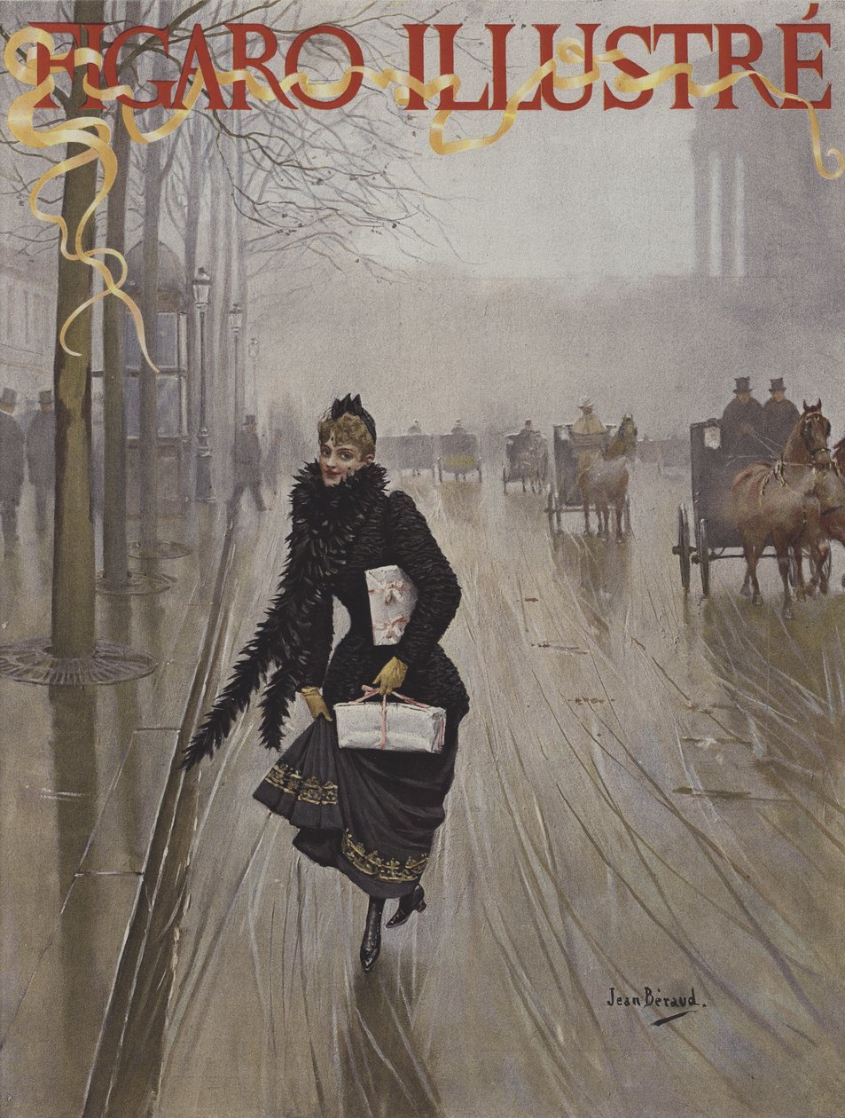 Okładka Le Figaro Illustre, styczeń 1891 autorstwa Jean Beraud