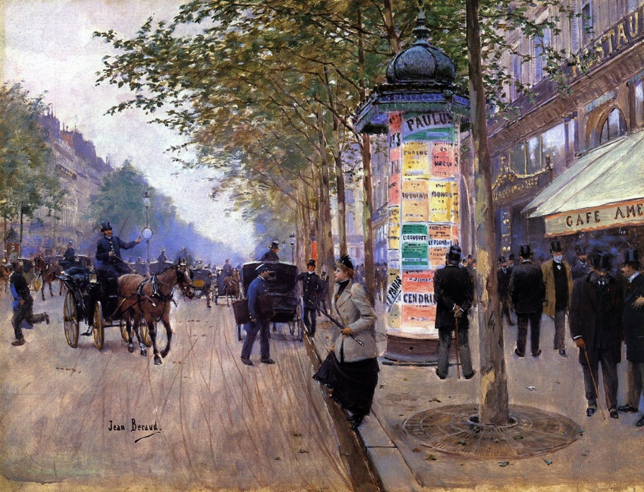 Przywołanie taksówki autorstwa Jean Beraud