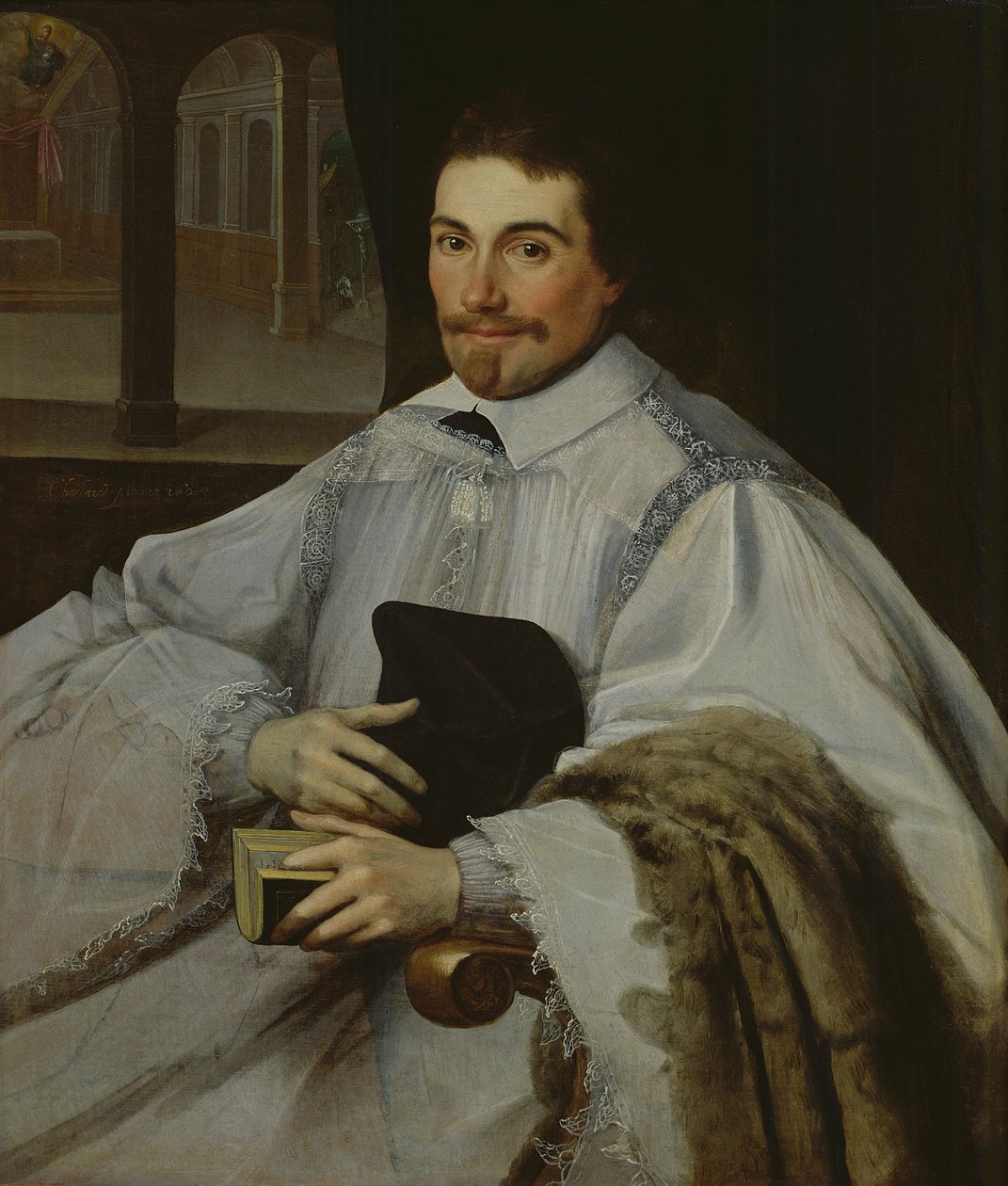 Portret kanonika, 1623 autorstwa Jean Chalette