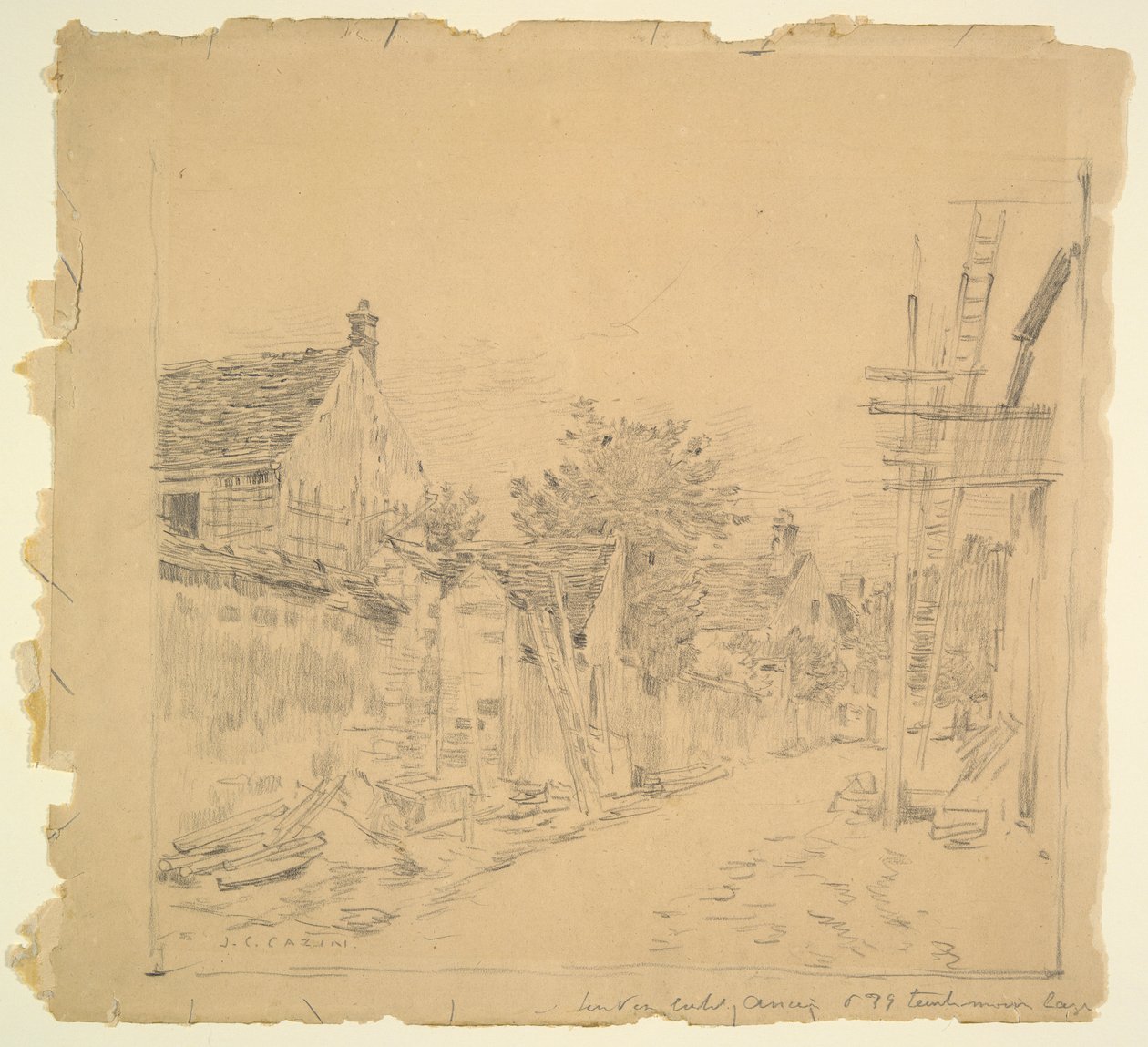 Wiejska ulica autorstwa Jean Charles Cazin