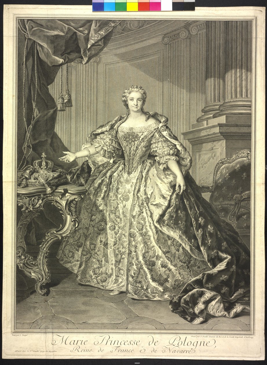 Maria Leszczynska (etching) autorstwa Jean Daullé