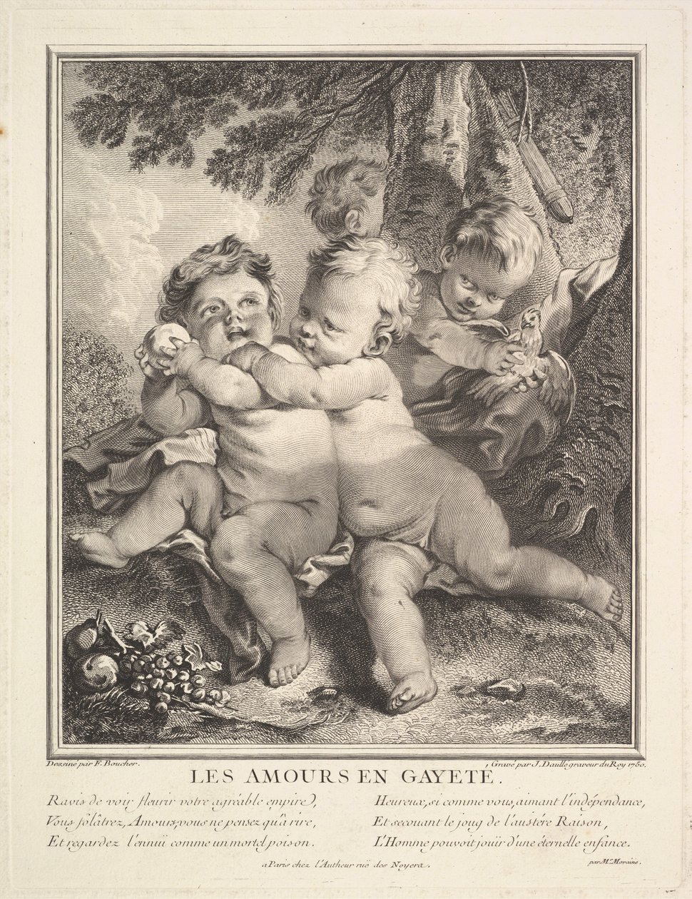 Wesołe amorki, 1750. autorstwa Jean Daullé