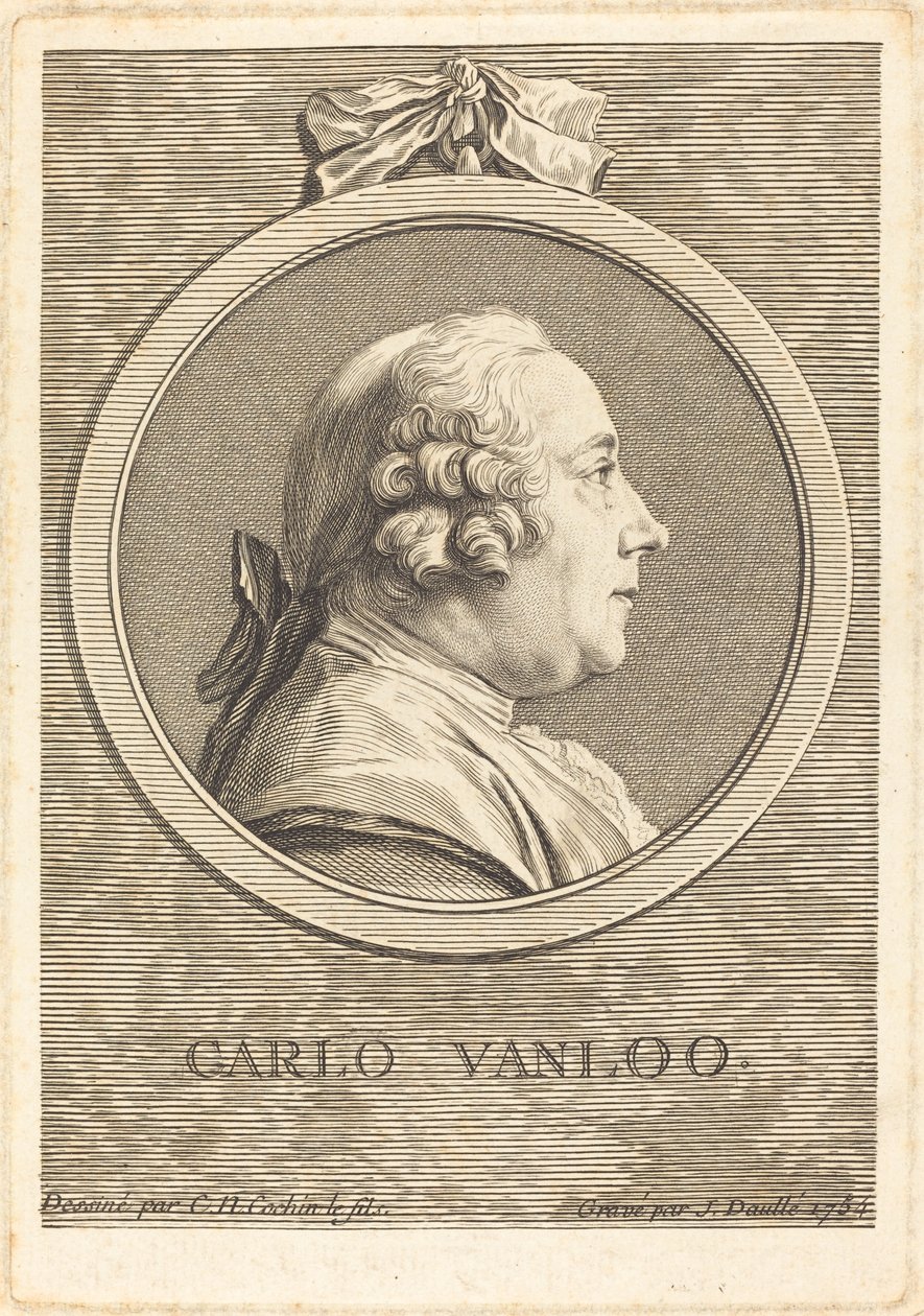 Carle Vanloo autorstwa Jean Daullé after Charles Nicolas Cochin II