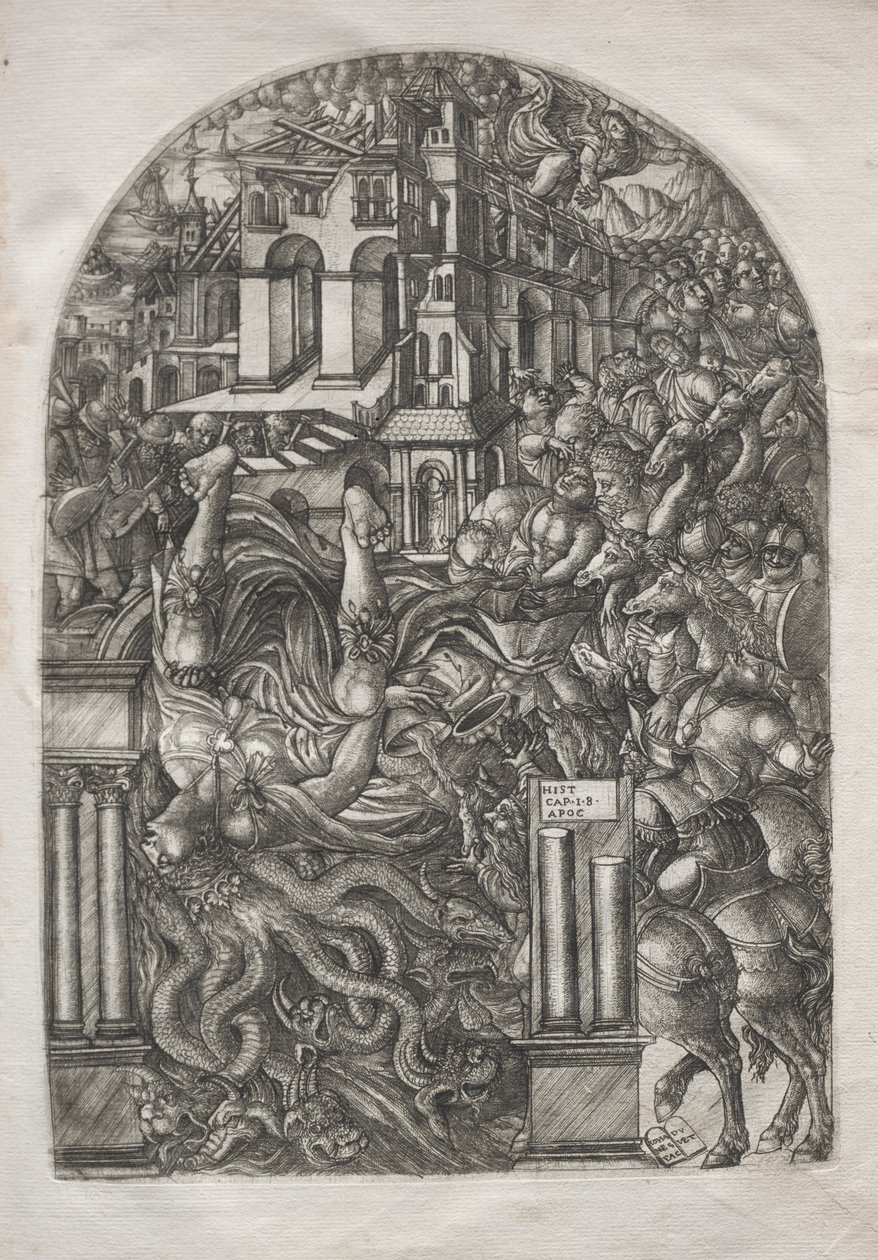 Apokalipsa: Upadek Babilonu, 1546-1556. autorstwa Jean Duvet