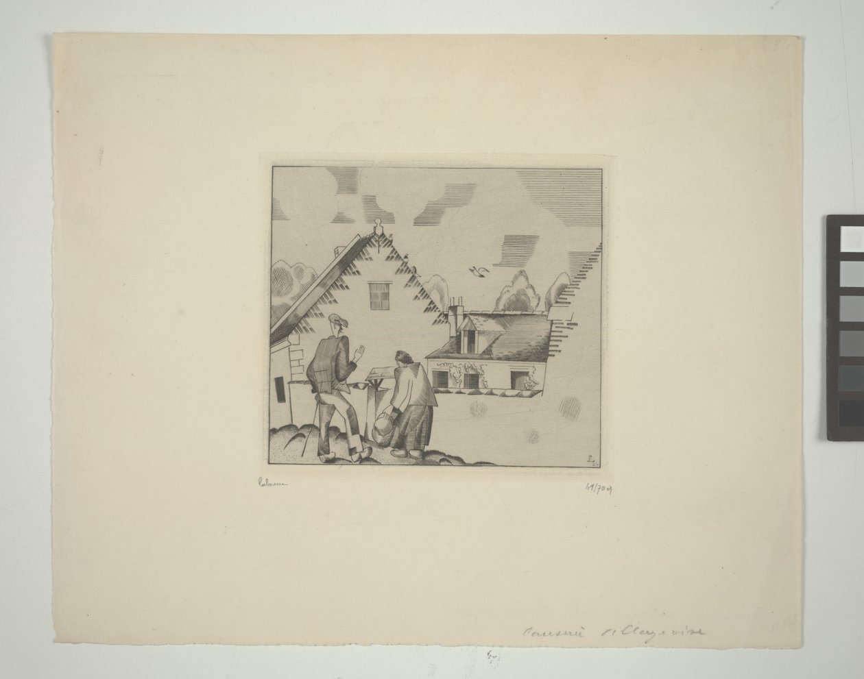 Wiejska plotka autorstwa Jean Emile Laboureur