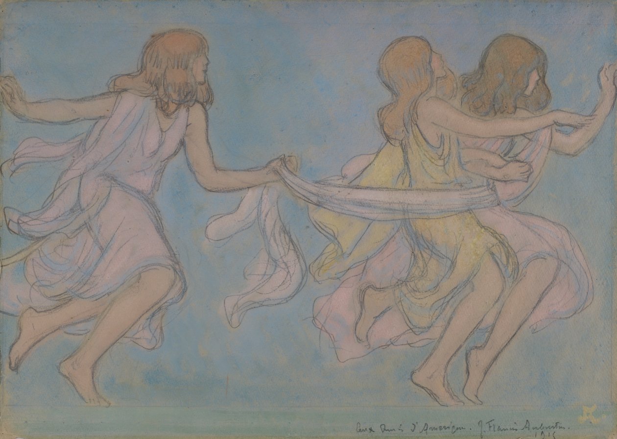 Dzieci bawiące się, 1915. autorstwa Jean Francis Auburtin