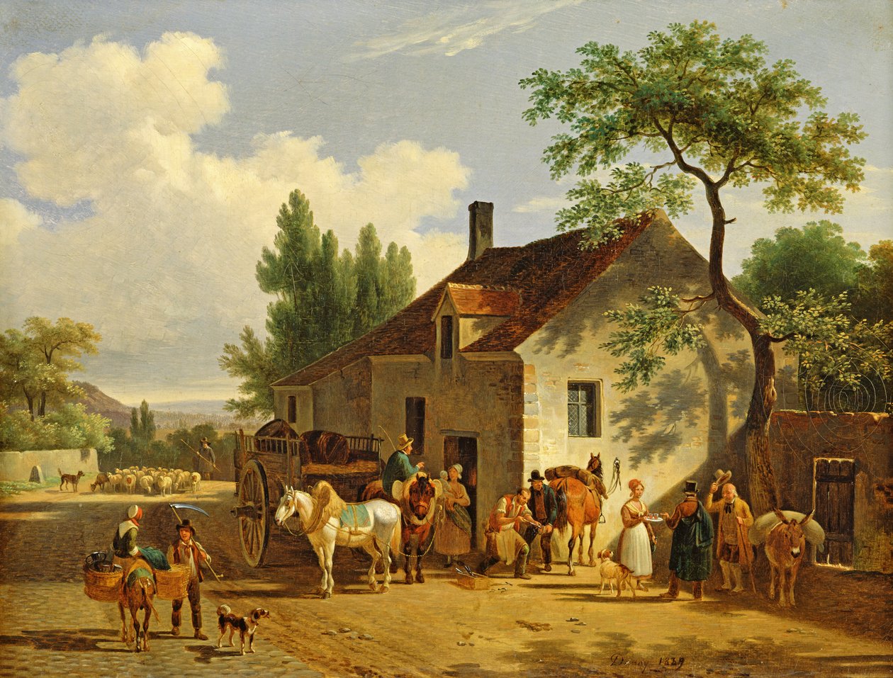 Widok wsi, 1839 autorstwa Jean Francois Demay