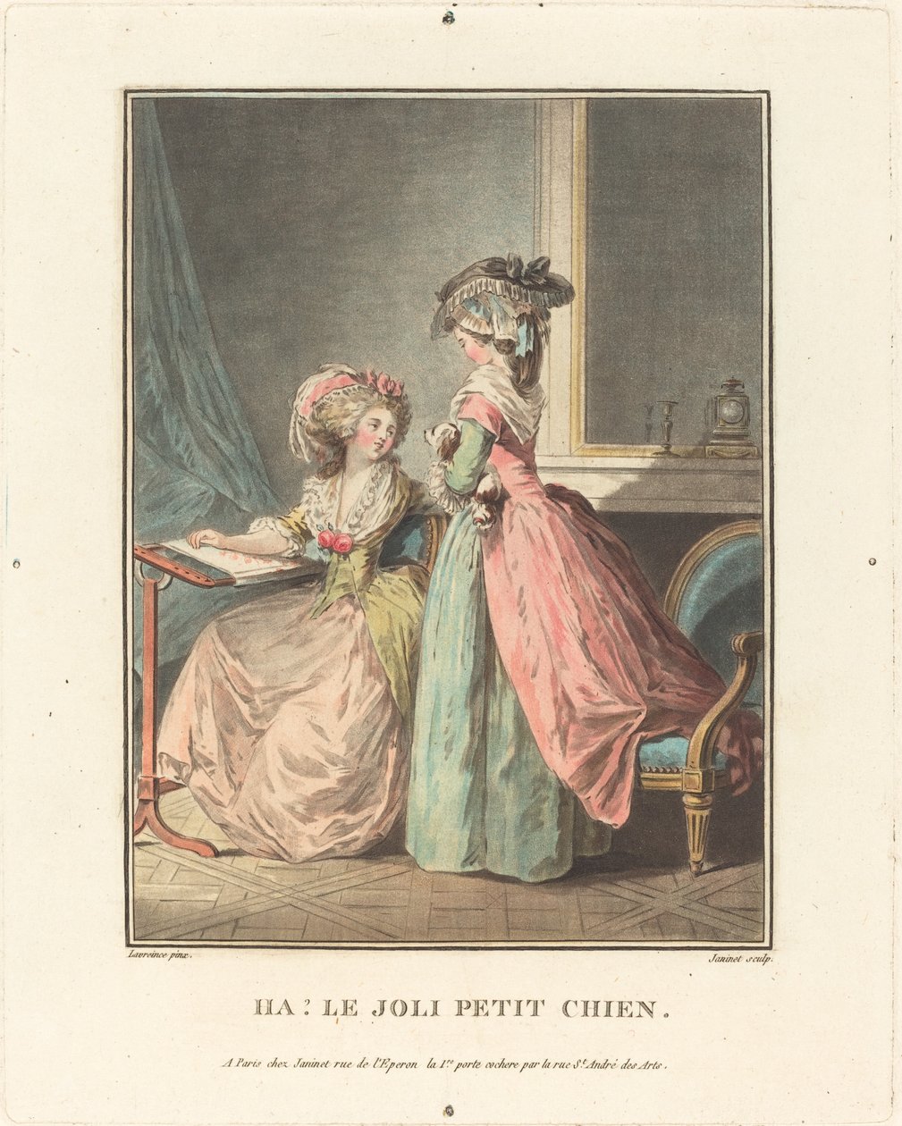 Ha! Śliczny piesek. autorstwa Jean Francois Janinet