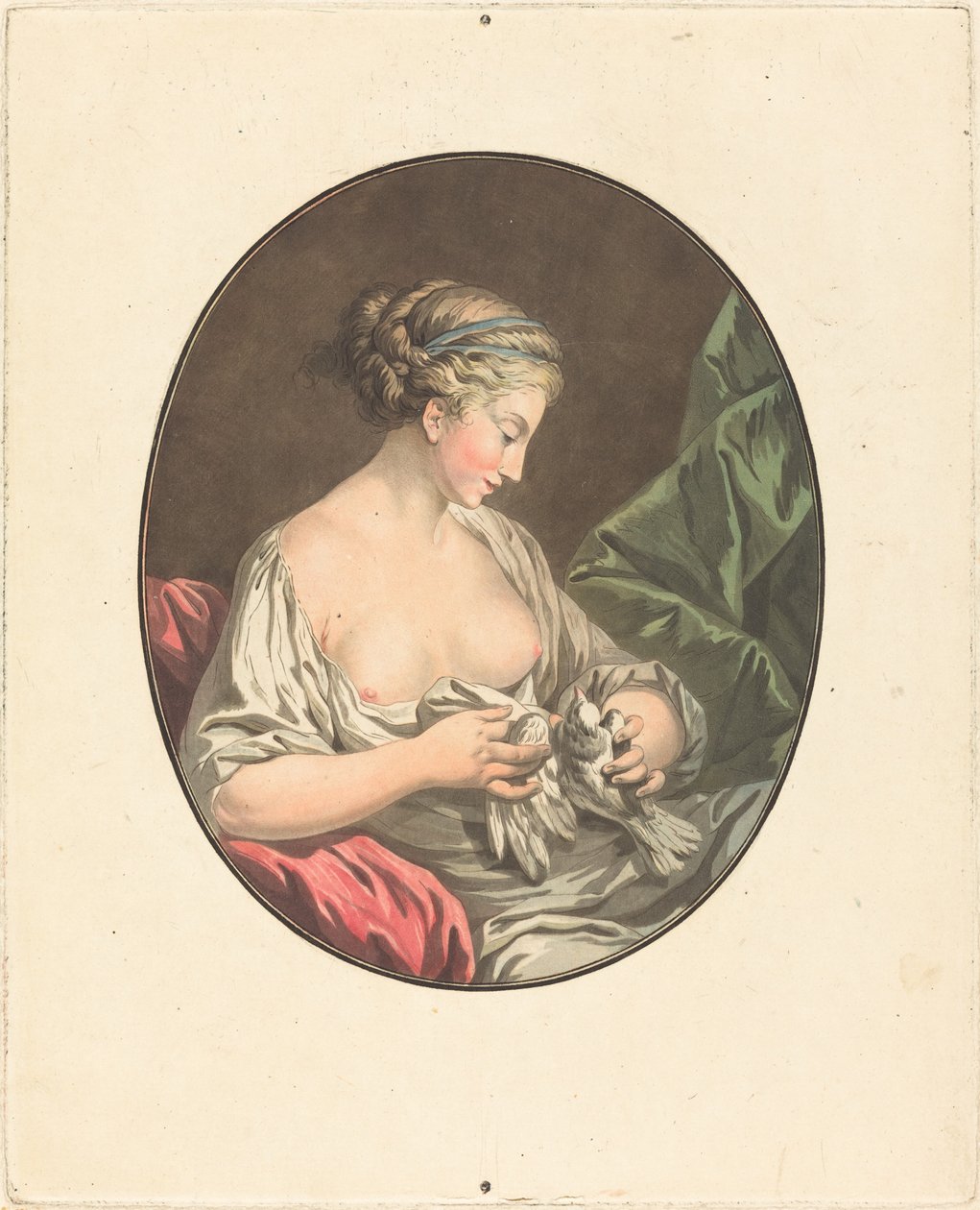 Wenus z gołębiami. autorstwa Jean Francois Janinet