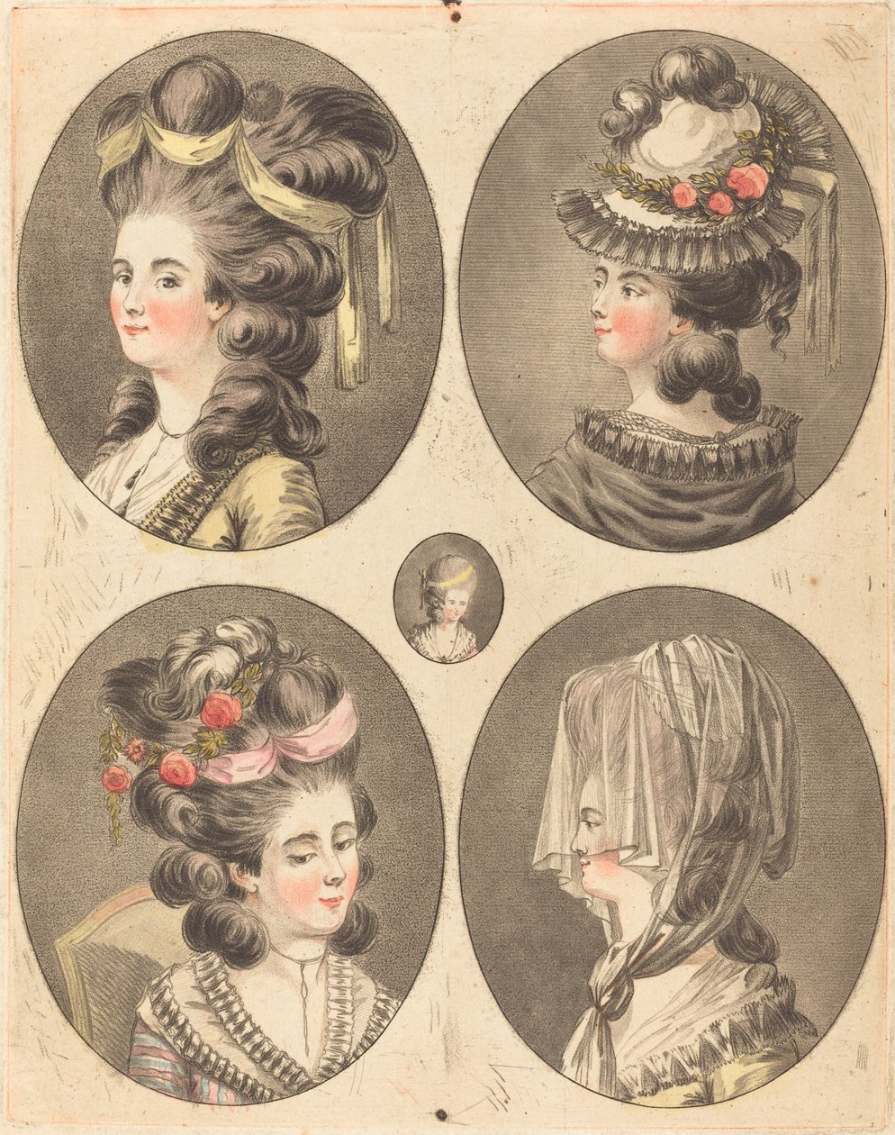 Modele fryzur. autorstwa Jean Francois Janinet