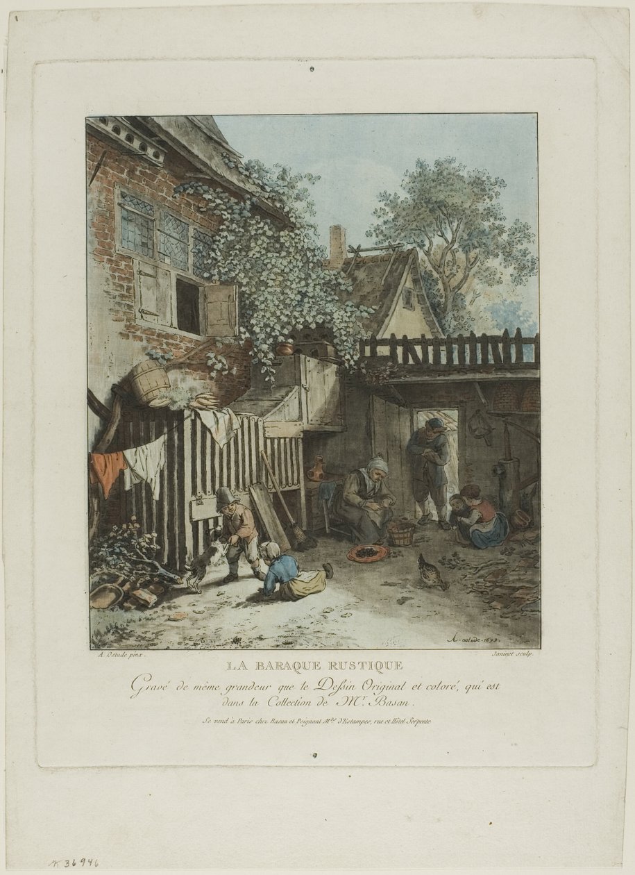 Rustykalna Chata autorstwa Jean Francois Janinet