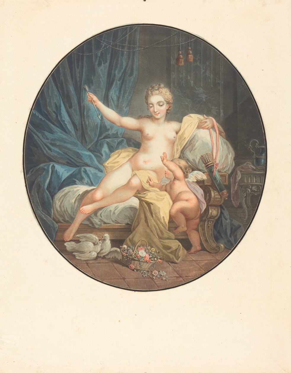 Wenus rozbrajająca miłość. autorstwa Jean Francois Janinet