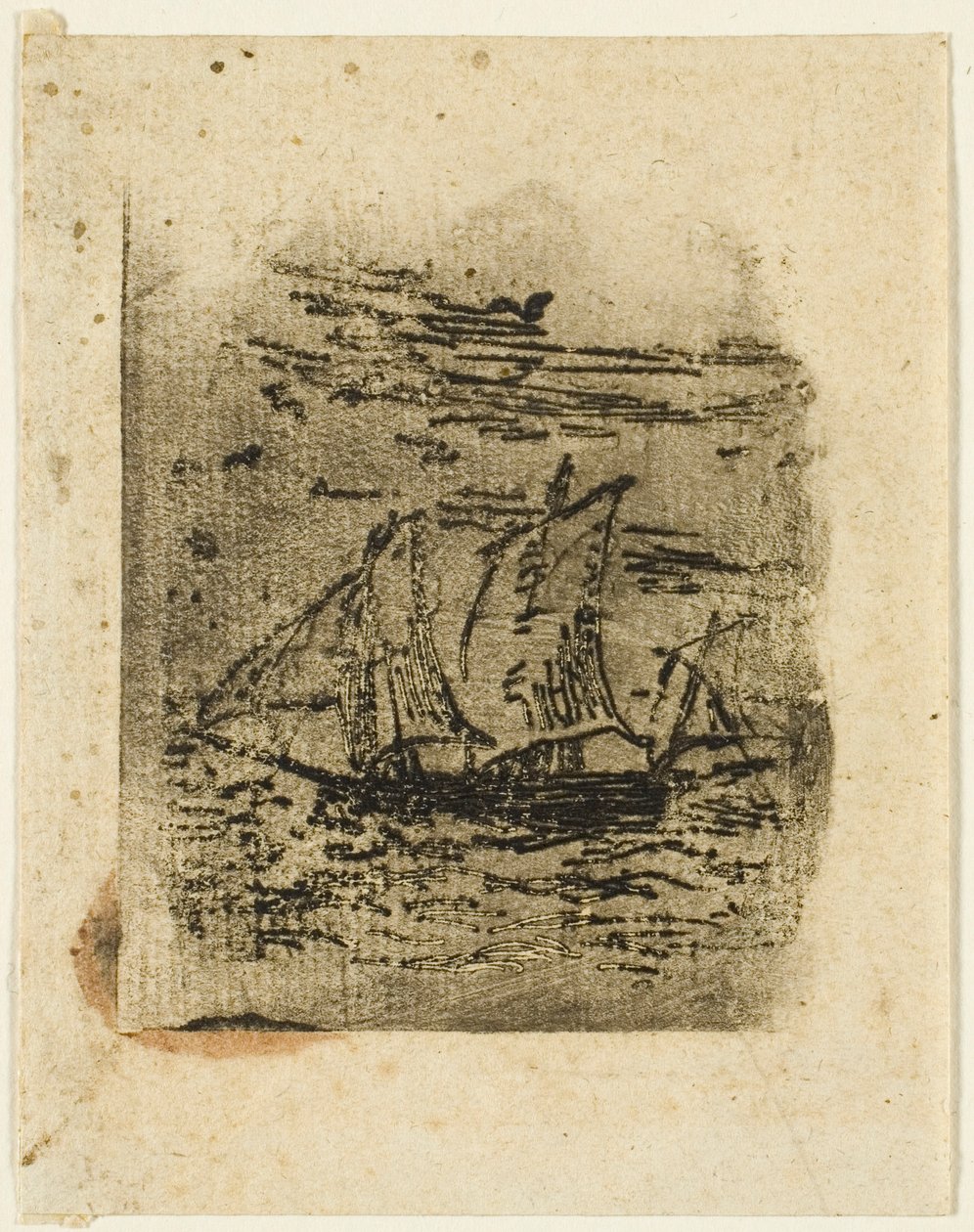 Statek pod żaglami autorstwa Jean Francois Millet