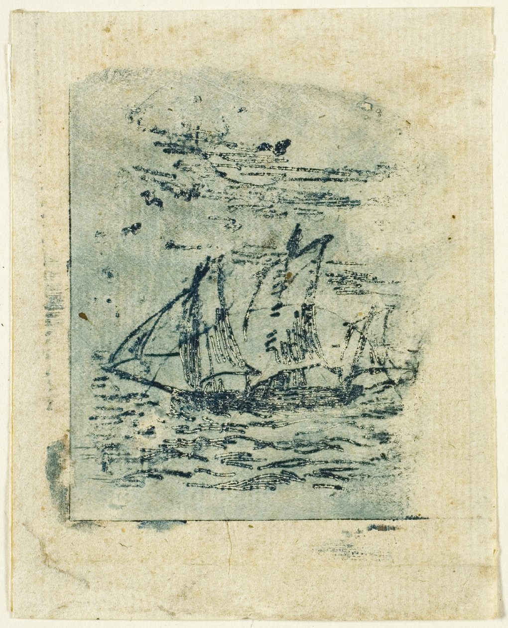 Statek pod żaglami autorstwa Jean Francois Millet