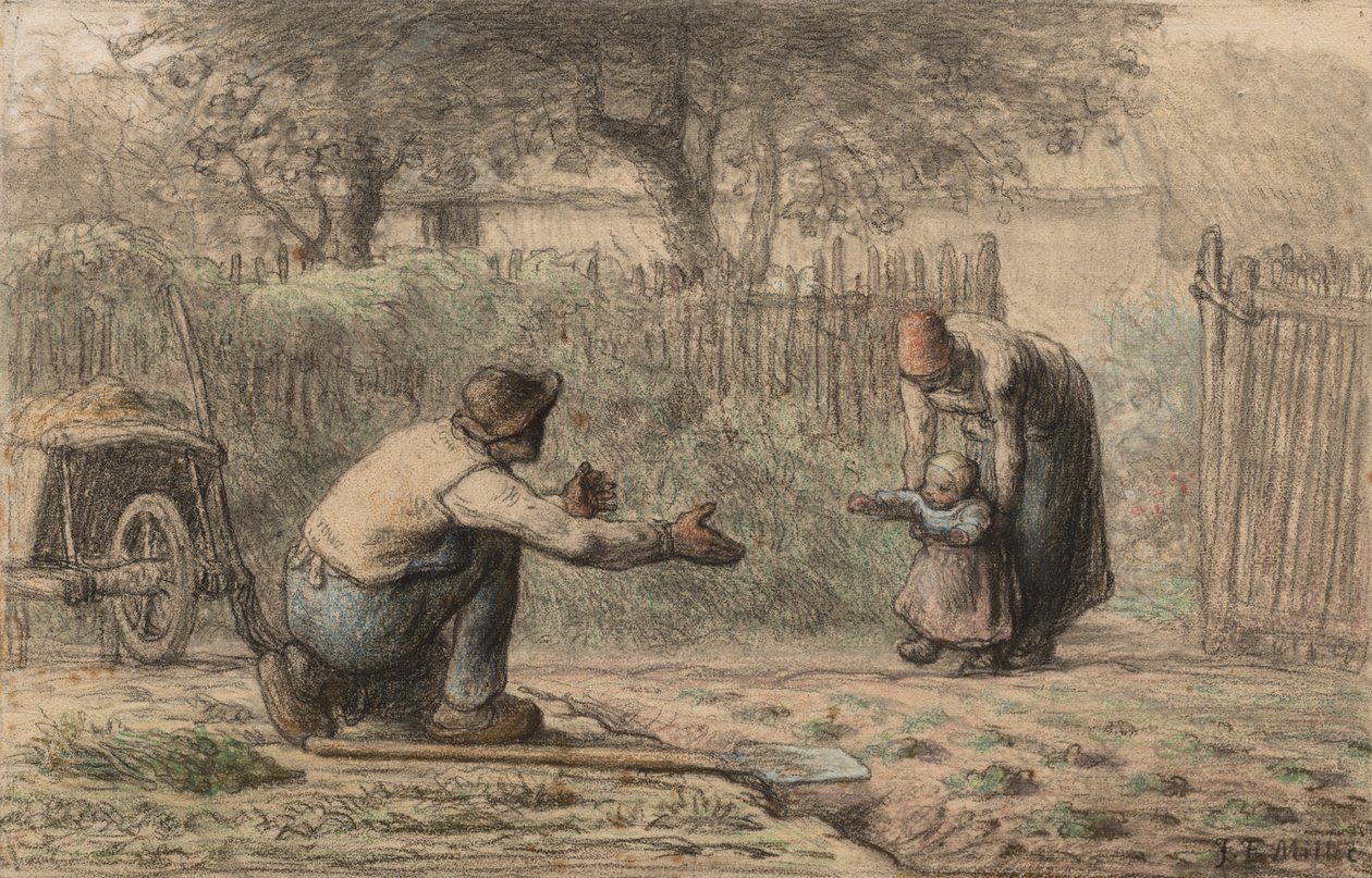 Pierwsze kroki autorstwa Jean Francois Millet