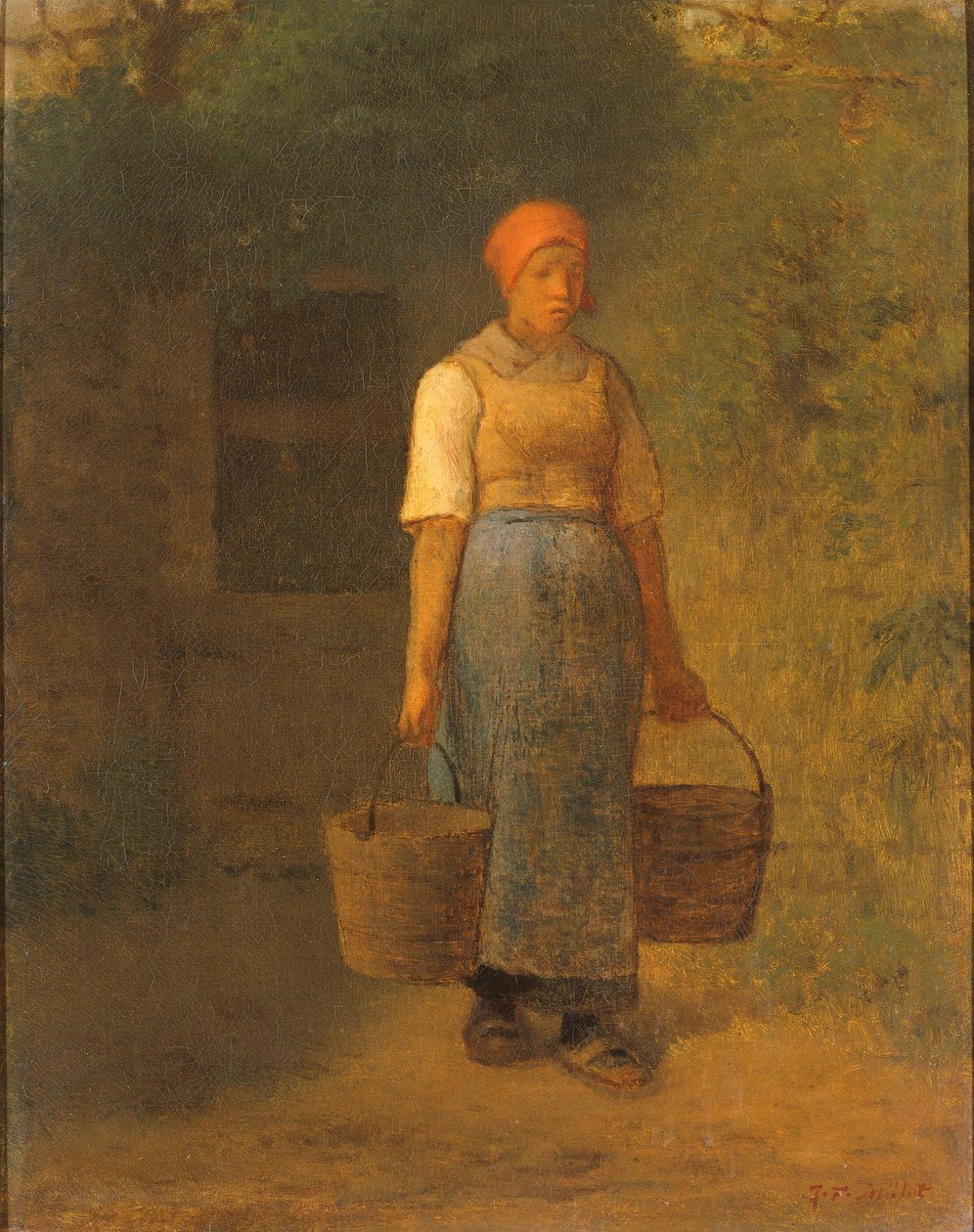 Dziewczyna niosąca wodę autorstwa Jean Francois Millet