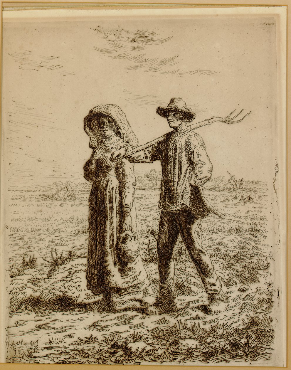 Idąc do pracy, 1863 autorstwa Jean Francois Millet