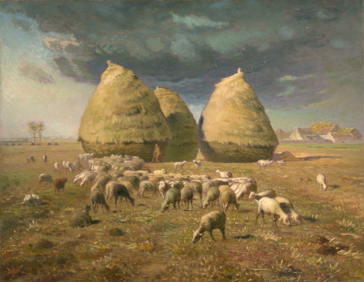 Stogi siana: jesień, ok. 1874 r. autorstwa Jean Francois Millet