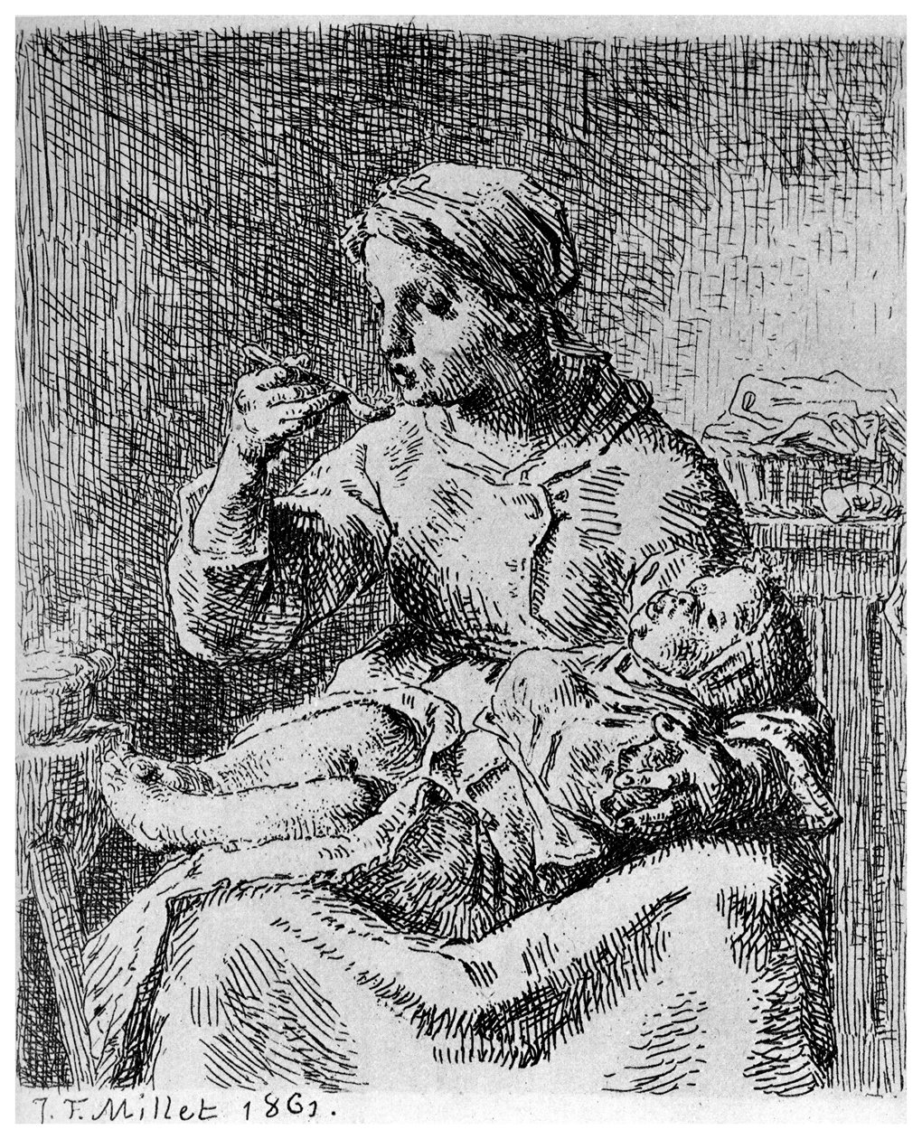 Owsianka, 1861 1924 autorstwa Jean Francois Millet