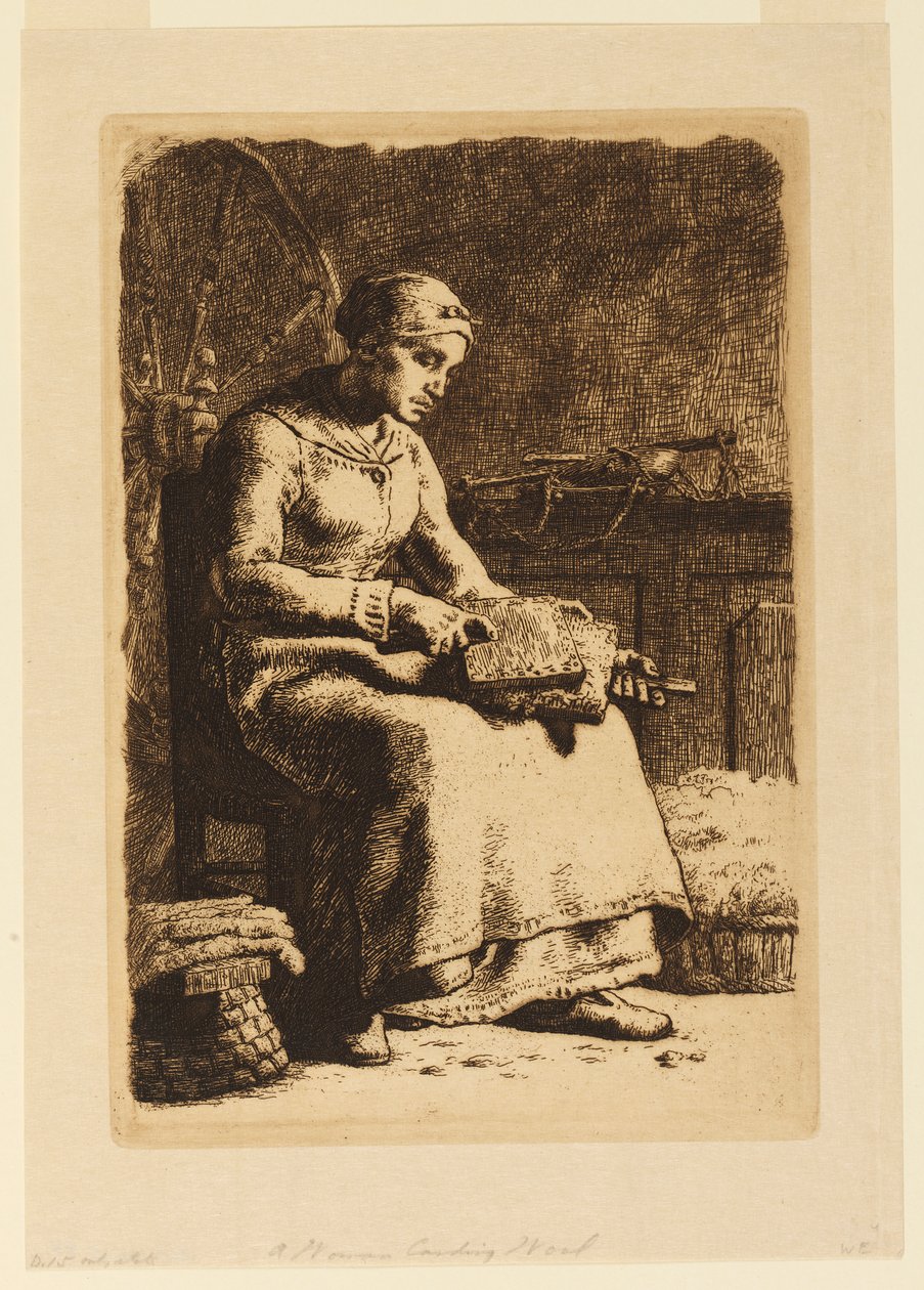La Cardeuse (Gracz wełniany) autorstwa Jean Francois Millet