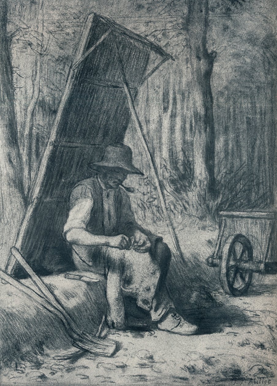 Le Cantonnier, drogowskaz, XIX w. autorstwa Jean Francois Millet