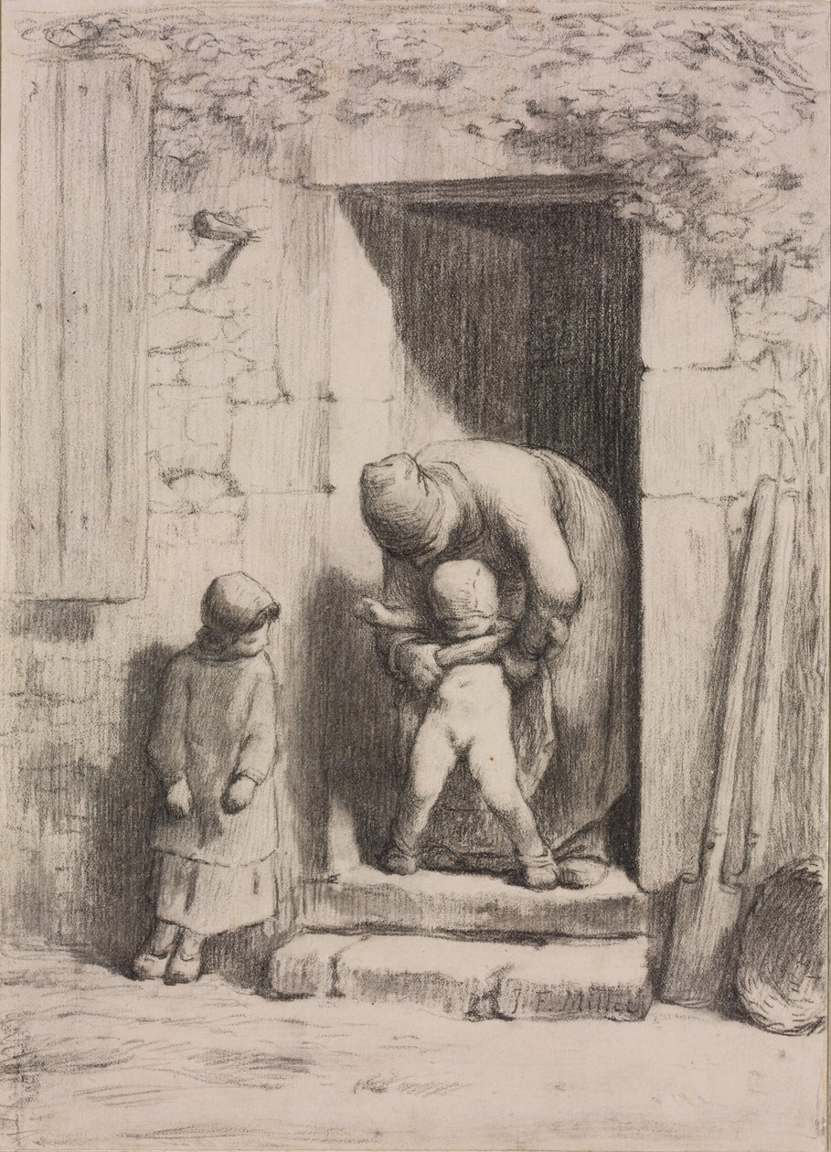 Aplikacja dla matki autorstwa Jean Francois Millet
