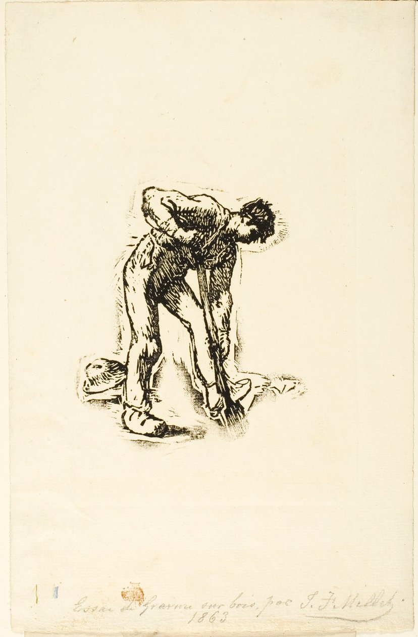 Chłop kopanie autorstwa Jean Francois Millet