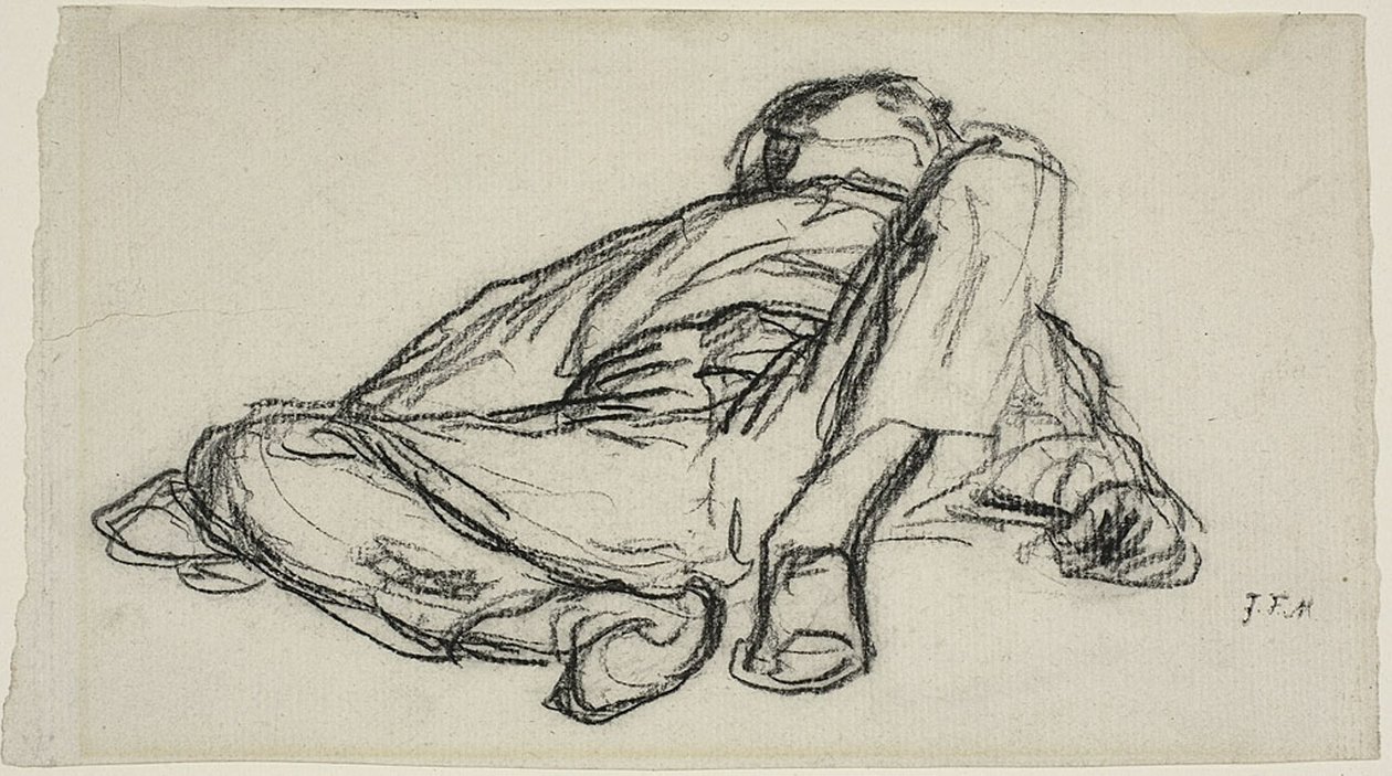 Śpiący chłop autorstwa Jean Francois Millet