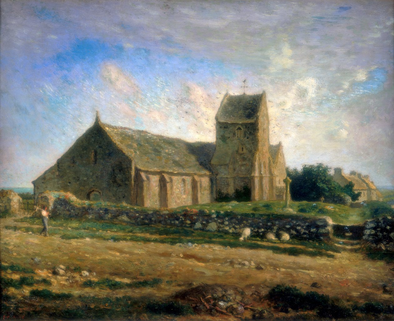 Kościół w Greville, ok. 1871-1874 autorstwa Jean Francois Millet
