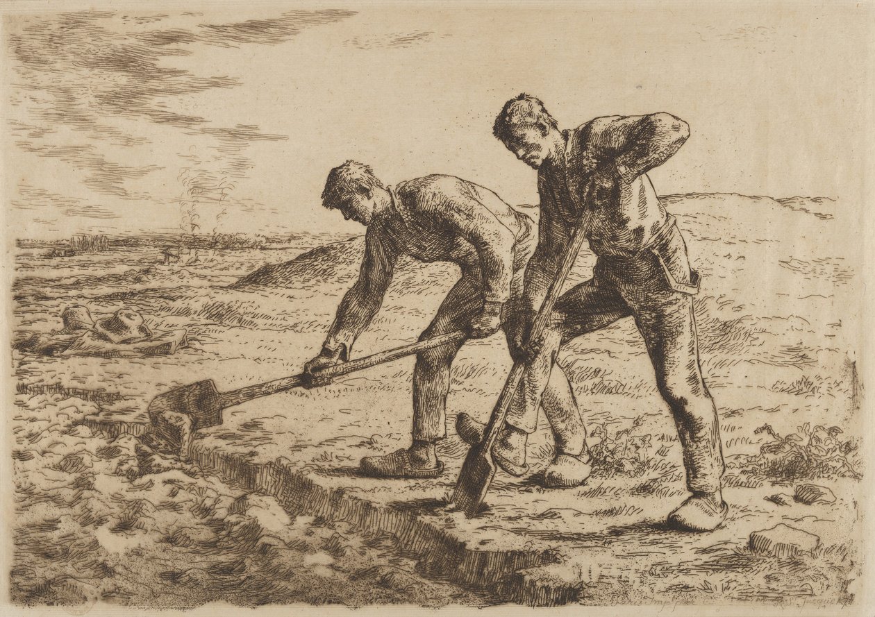Kopacze, 1814-75 autorstwa Jean Francois Millet