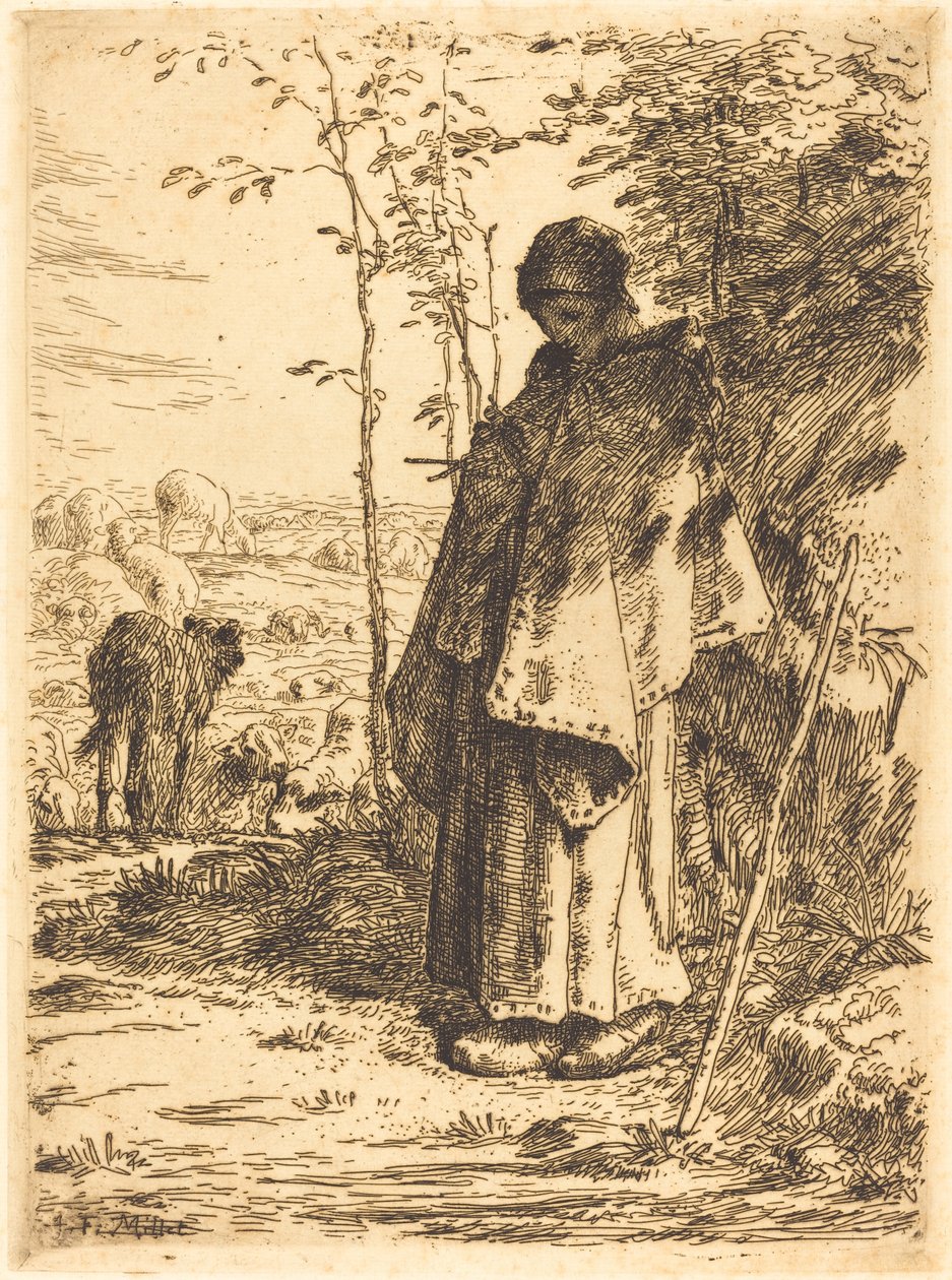Wielka Pasterka (La grande bergere) autorstwa Jean Francois Millet