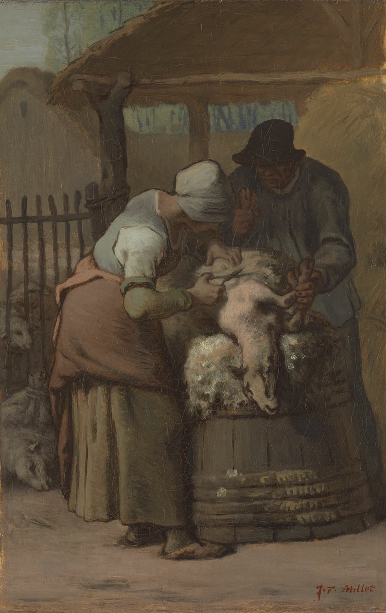 Słuchacze owiec autorstwa Jean Francois Millet