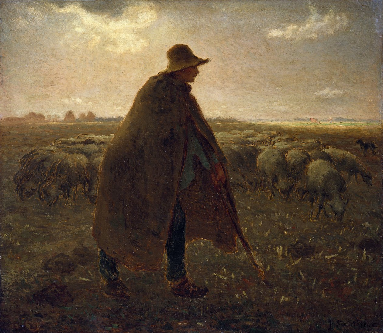 Pasterz, ok. 1858-62 autorstwa Jean Francois Millet